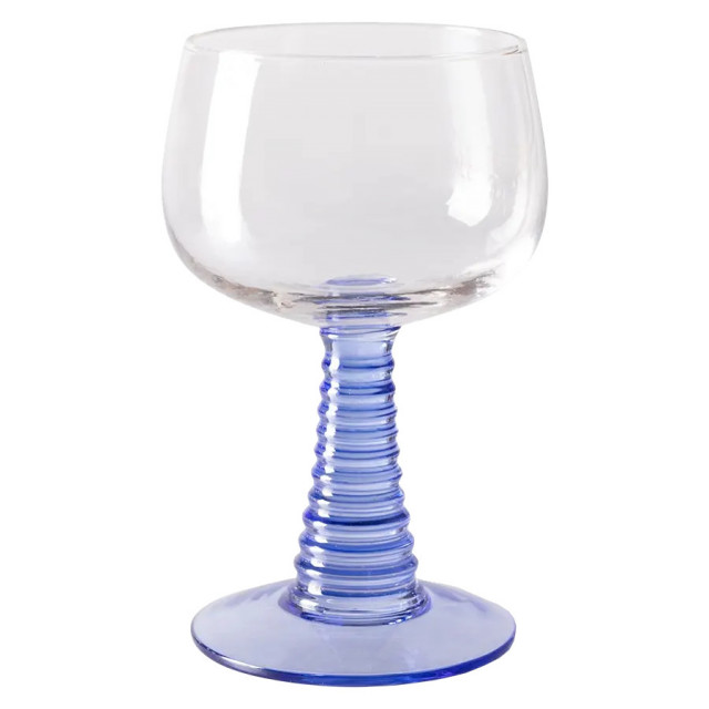 Pahar pentru vin albastru din sticla 9x14 cm Swirl HKliving