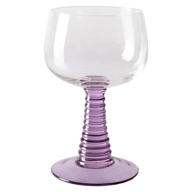 Pahar pentru vin mov din sticla 9x14 cm Swirl HKliving