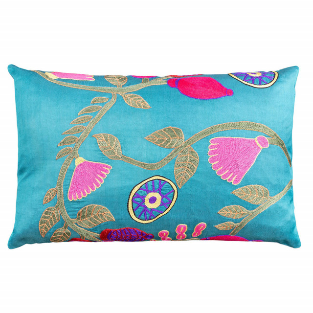 Perna dreptunghiulara multicolora din textil 40x60 cm Suzani Tas Versmissen