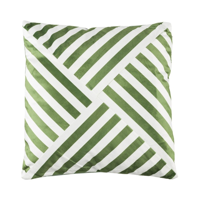 Perna patrata alba/verde din fibre sintetice 40x40 cm Pex The Home Collection