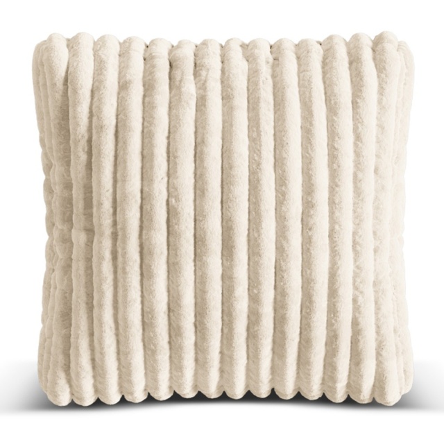 Perna patrata bej deschis din catifea 40x40 cm Martina Corduroy Micadoni