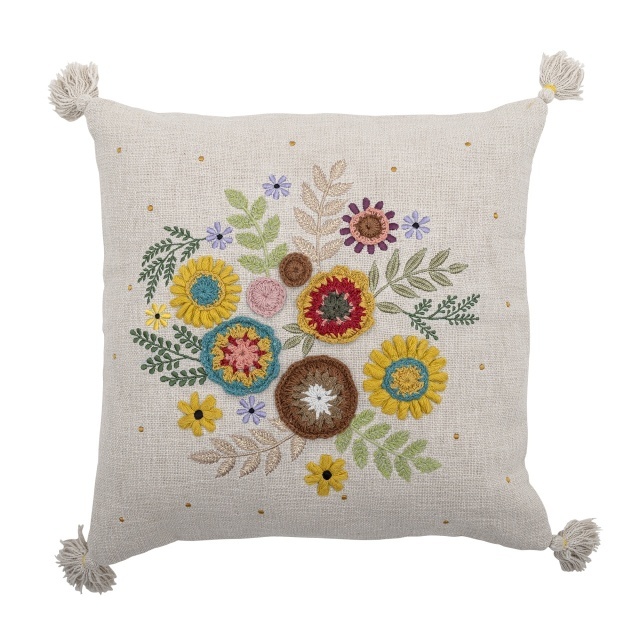 Perna patrata multicolora din bumbac 50x50 cm Pico Creative Collection