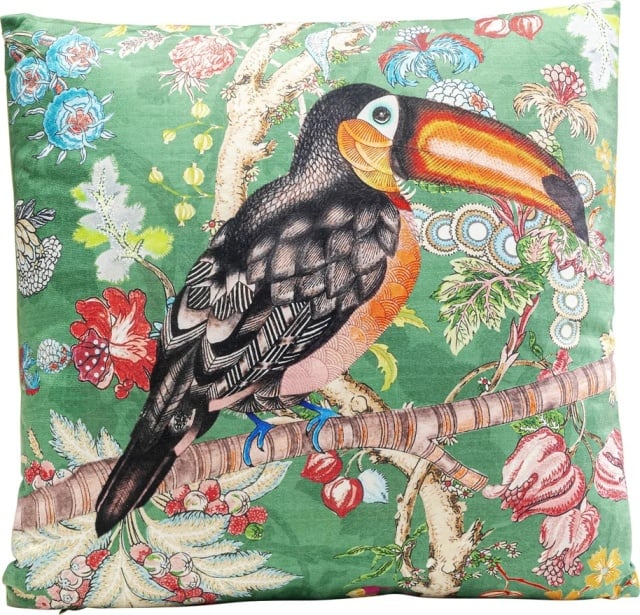 Perna patrata multicolora din fibre sintetice 43x43 cm Toucan Kare