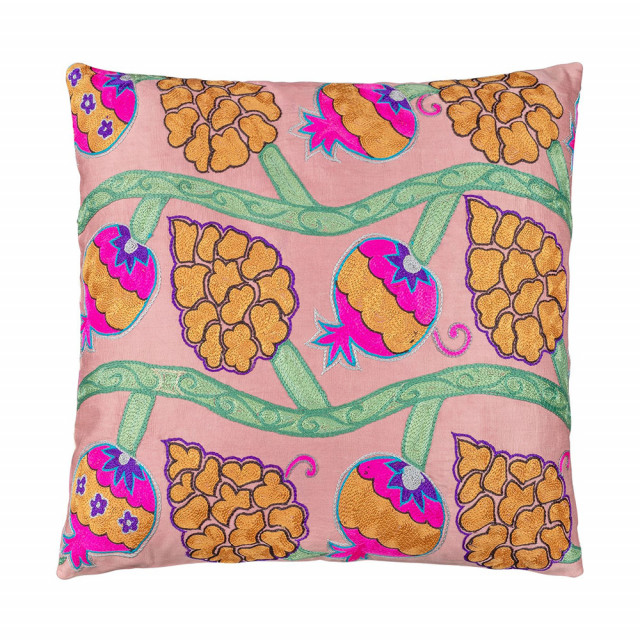 Perna patrata multicolora din textil 50x50 cm Suzani Coros Versmissen