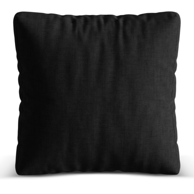 Perna patrata neagra din textil 40x40 cm Martina Micadoni