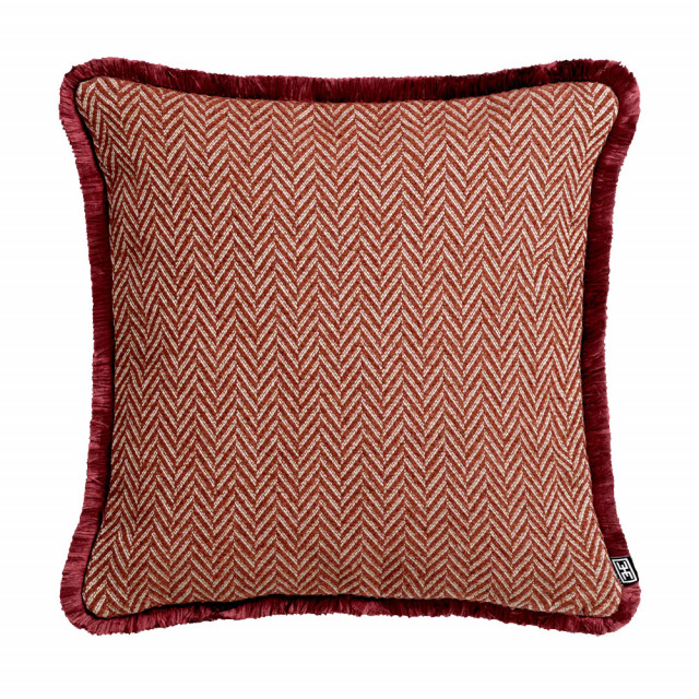 Perna patrata rosie din textil 50x50 cm Kauai Eichholtz