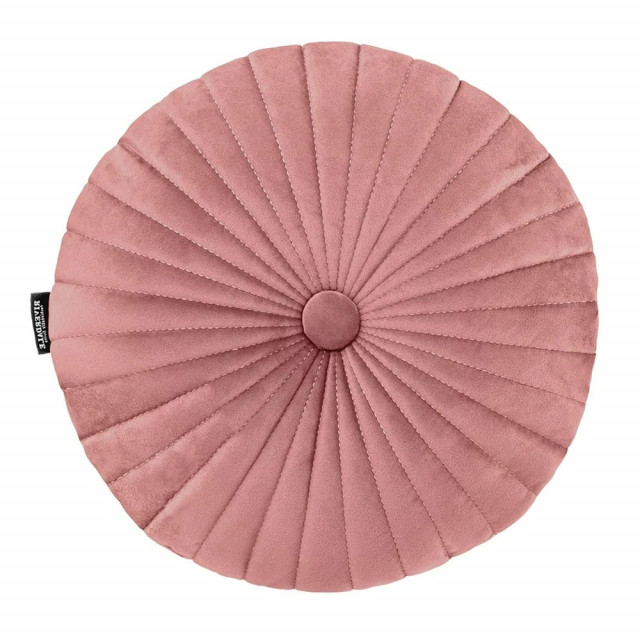 Perna rotunda roz din catifea 40 cm Emmy Riverdale