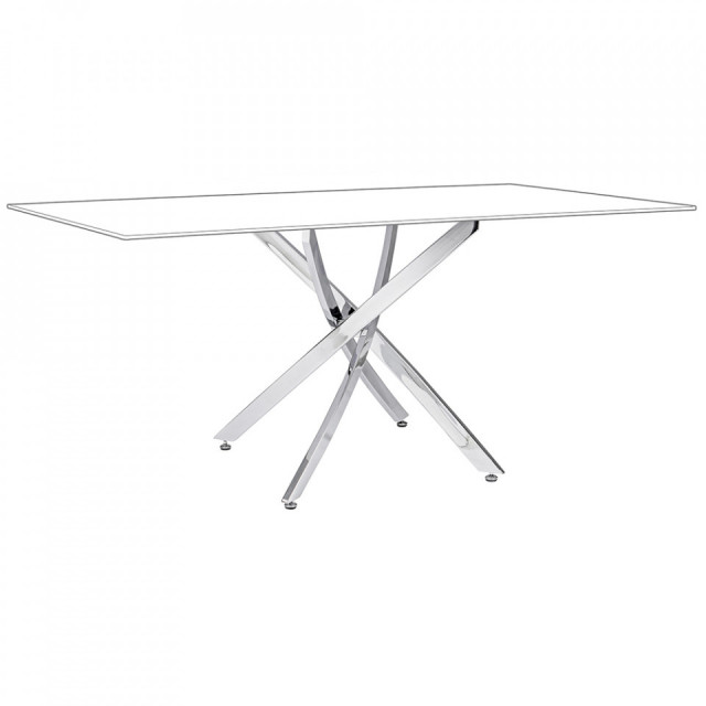 Picior pentru masa dining argintiu din metal George Bizzotto