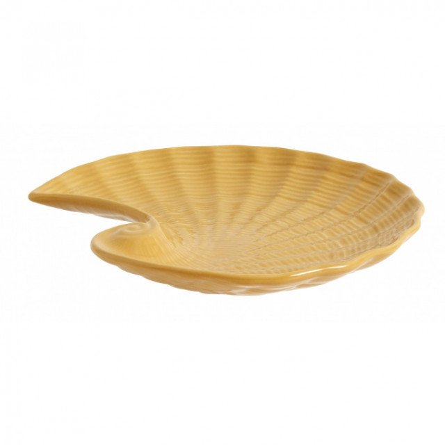 Platou galben mustar din ceramica 16x18 cm Gullfoss Nordal