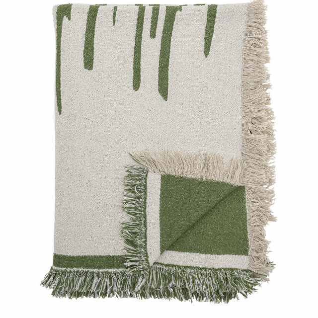 Pled verde din bumbac 130x160 cm Haxby Bloomingville