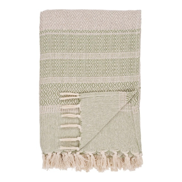 Pled verde din fibre 130x180 cm Manisa House Nordic