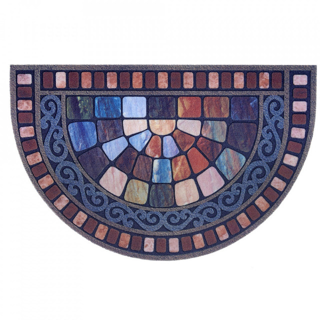 Pres multicolor oval pentru intrare din polipropilena 45x70 cm Adora The Home Collection