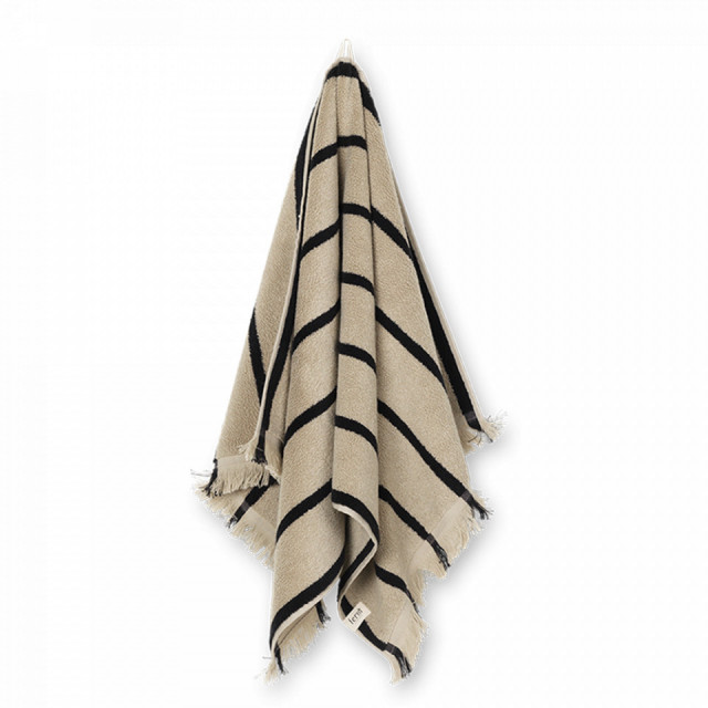 Prosop maro bej/maro din bumbac 50x100 cm Alee Ferm Living