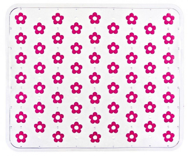 Protectie roz/transparenta din plastic pentru chiuveta 26,5x32 cm Fleurelle Pink Wenko