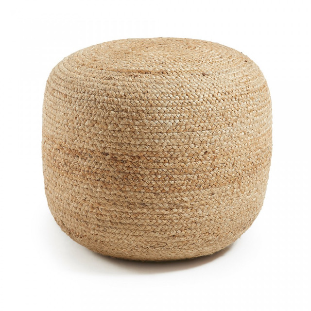 Puf rotund maro din fibre naturale 50 cm Doc Kave Home