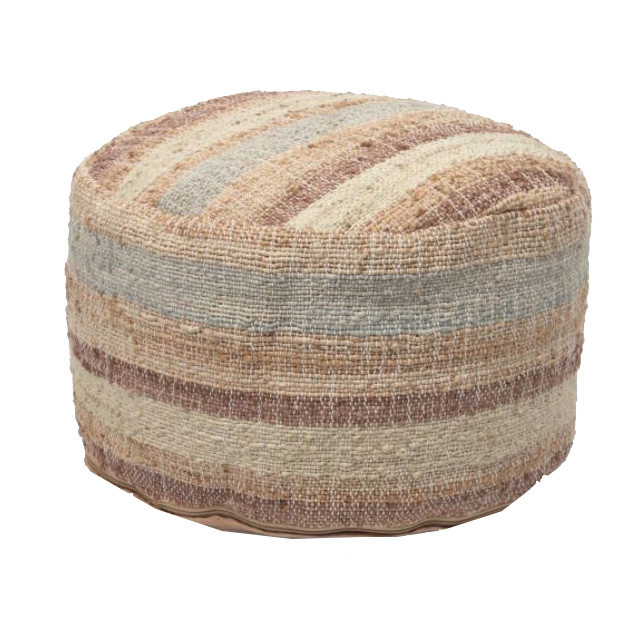 Puf rotund maro din textil 50 cm Eda Kave Home