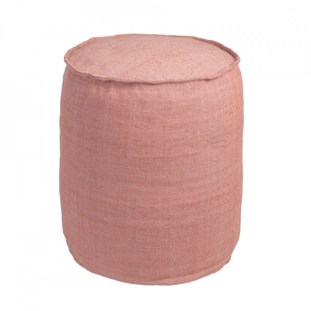 Puf rotund maro teracota din poliester 40 cm Isaura Kave Home