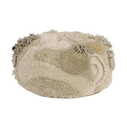 Puf rotund multicolor din bumbac 50 cm Mossy Rock Lorena Canals