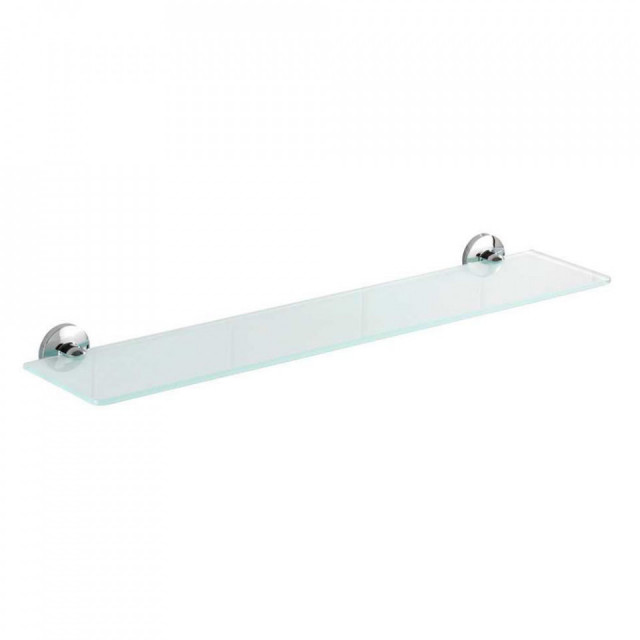 Raft pentru baie argintiu/transparent din sticla si zinc 60 cm Cuba Wenko