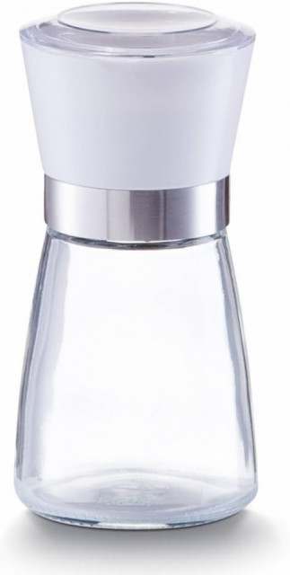 Rasnita alba/transparenta din sticla Salt Pepper Zeller