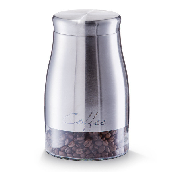 Recipient cu capac pentru cafea argintiu din metal 1,3 L Lee Zeller