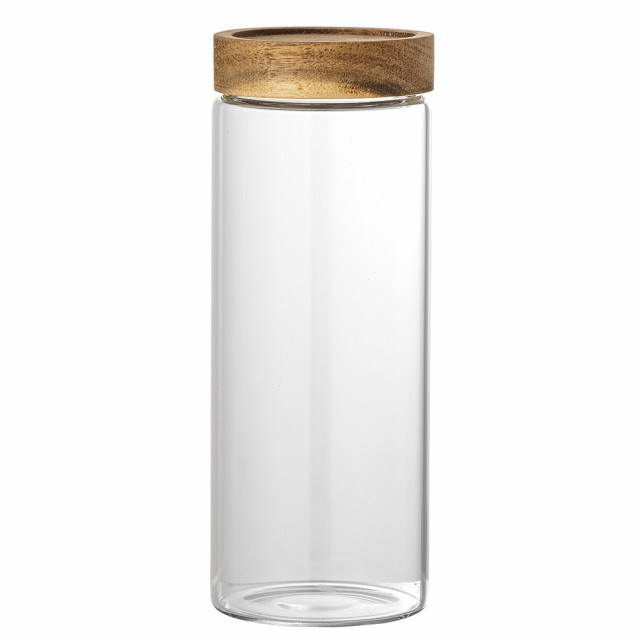 Recipient cu capac transparent/maro din sticla 690 ml Kauna Bloomingville