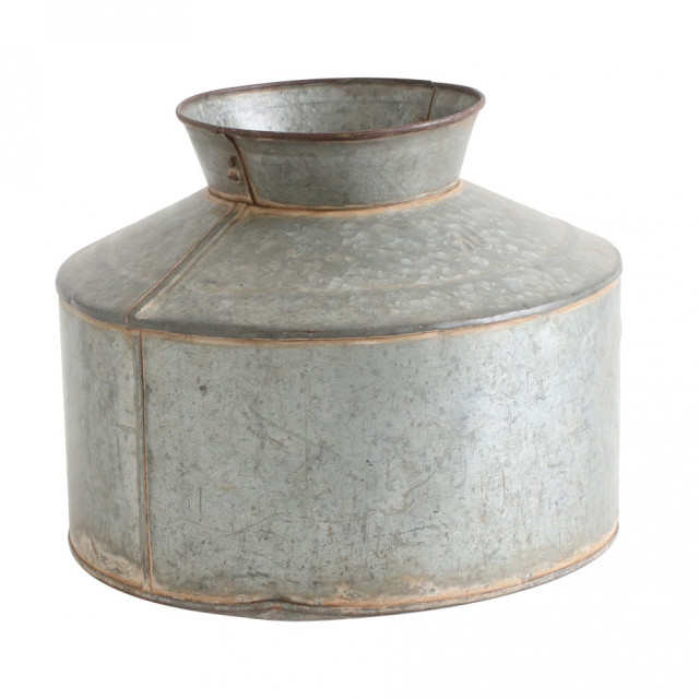 Recipient decorativ maro din metal 30 cm Rustic Raw Materials