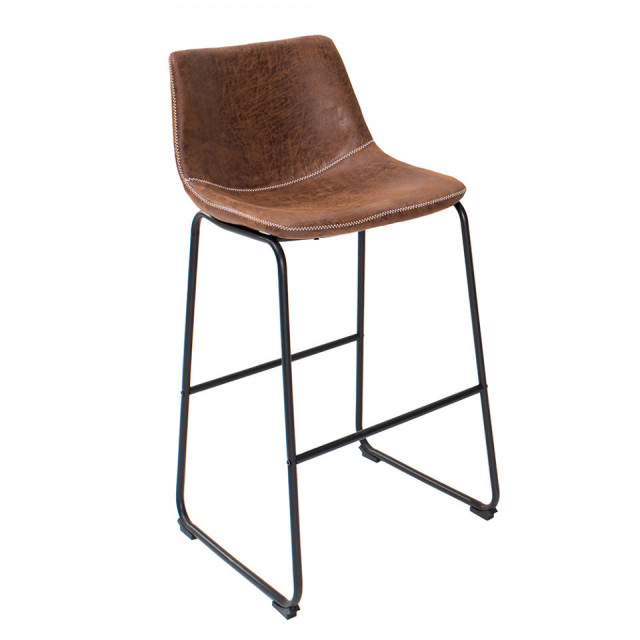 Scaun bar maro antichizat din textil Django The Home Collection