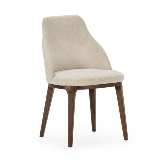 Scaun dining alb/maro din textil Dakota Thai Natura