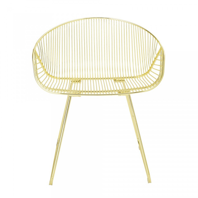 Scaun dining auriu din metal Ivy Bloomingville