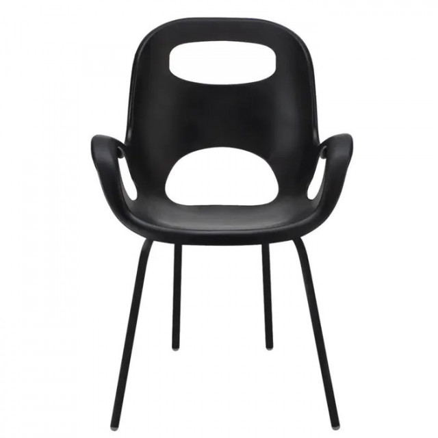 Scaun dining negru din plastic Jax Umbra