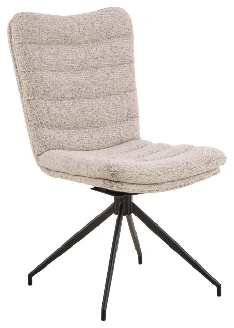 Scaun dining rotativ crem din textil Grafton Actona Company