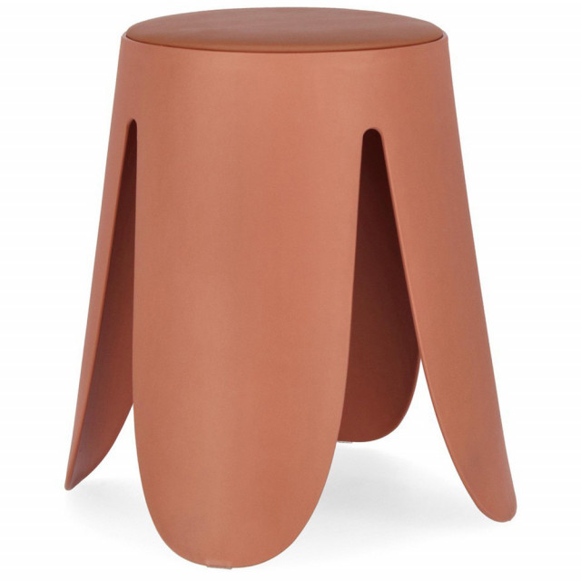 Scaunel maro teracota din piele ecologica Imogen Bizzotto