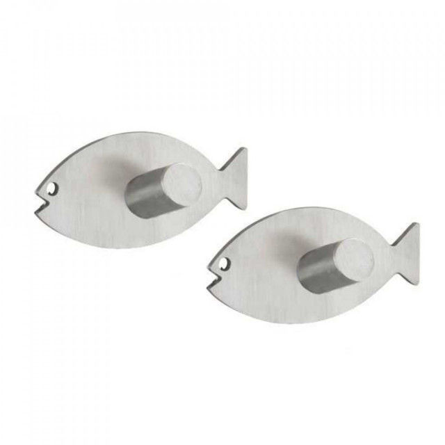 Set 2 cuiere argintii din metal Fish Wenko