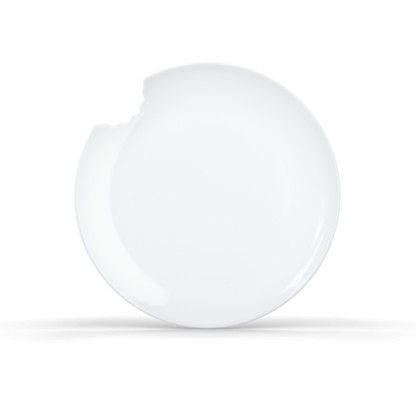 Set 2 farfurii albe din ceramica 20 cm Bite Tassen