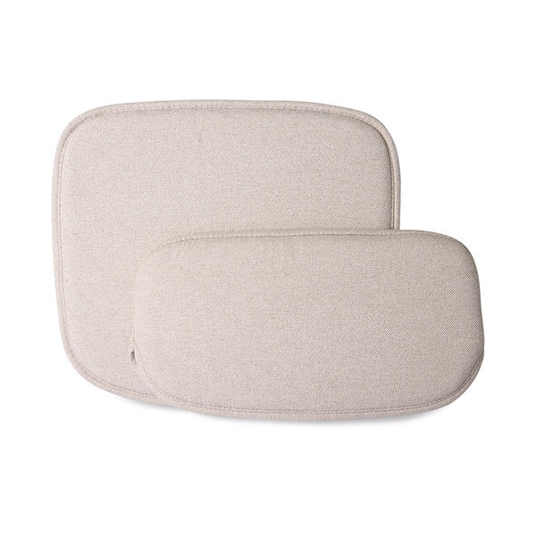 Set 2 perne pentru sezut si spatar bej nisipiu din fibre naturale Comfort Kit HKliving