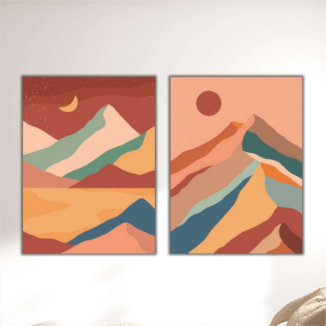 Set 2 tablouri multicolore 40x60 cm Melin The Home Collection