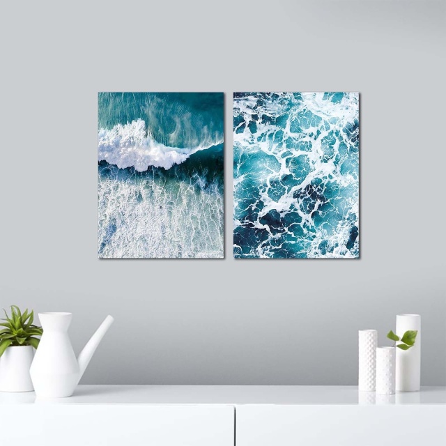 Set 2 tablouri multicolore 40x62 cm Water The Home Collection