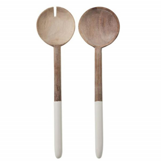 Set 2 ustensile pentru salata maro din lemn de salcam Ellia Lene Bjerre