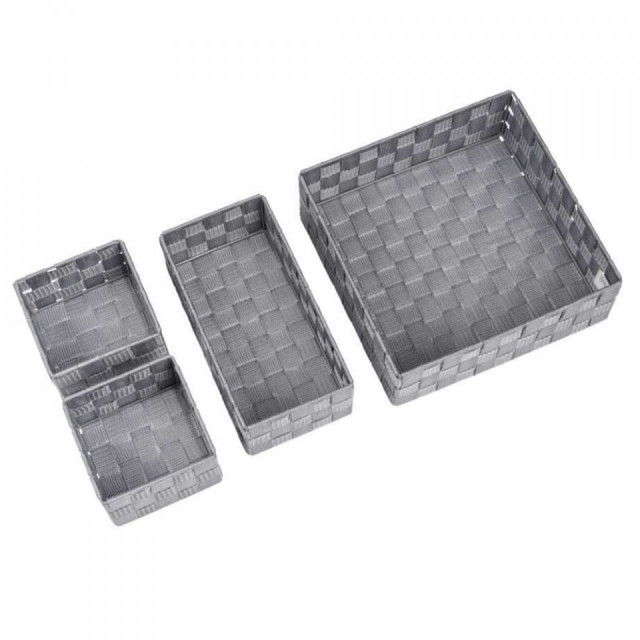 Set 4 organizatoare gri din polipropilena Adria Wenko