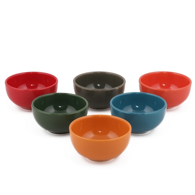 Set 6 boluri multicolore din ceramica 8 cm Zent The Home Collection