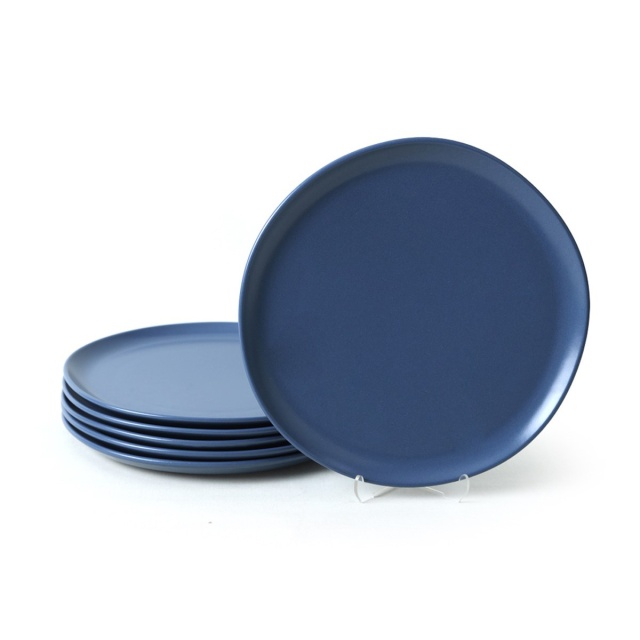 Set 6 farfurii intinse albastre din ceramica 28 cm Dert The Home Collection