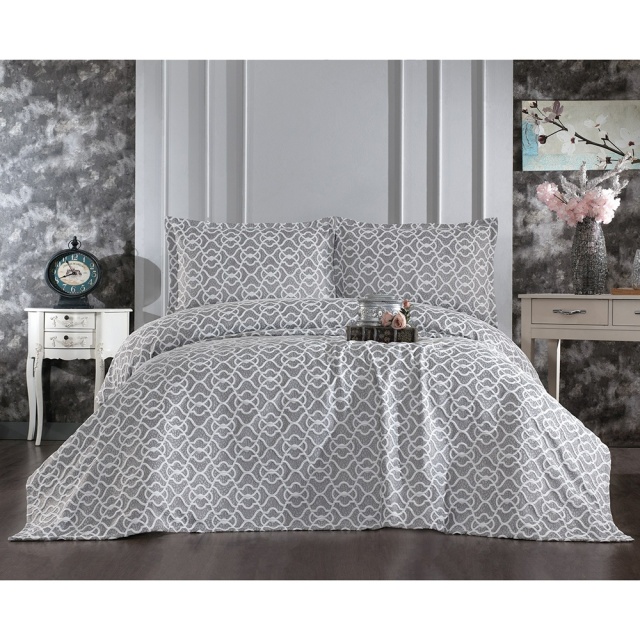 Set cuvertura gri din textil Merlin Double The Home Collection