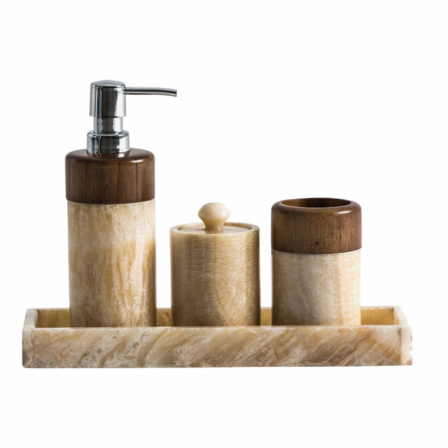 Set de baie ivorii din lemn Neptune Vical Home