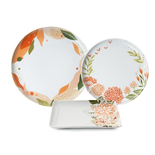 Set de masa 18 piese multicolore din ceramica Dacy The Home Collection