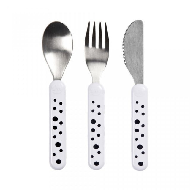 Set tacamuri 3 piese din plastic pentru copii Dots Done by Deer