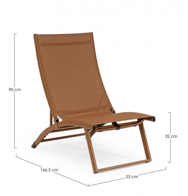 Sezlong maro din textil Taylor Lounge Bizzotto