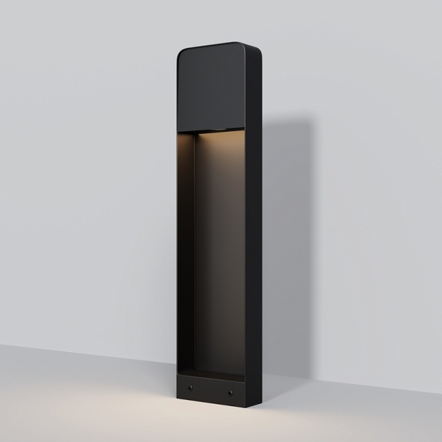 Stalp de iluminat pentru exterior negru din metal cu LED 68 cm Porte Maytoni