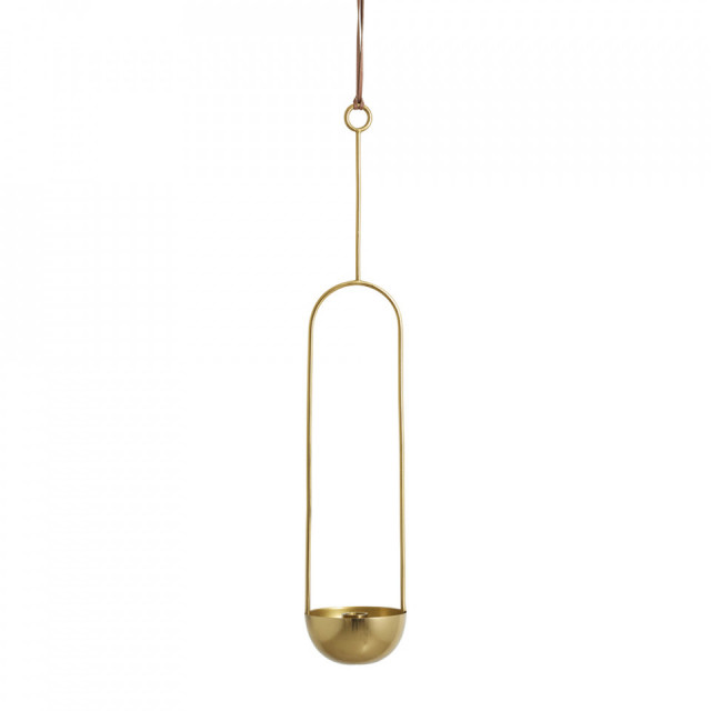 Suport lumanare suspendabil auriu din fier 57 cm Kobba Nordal