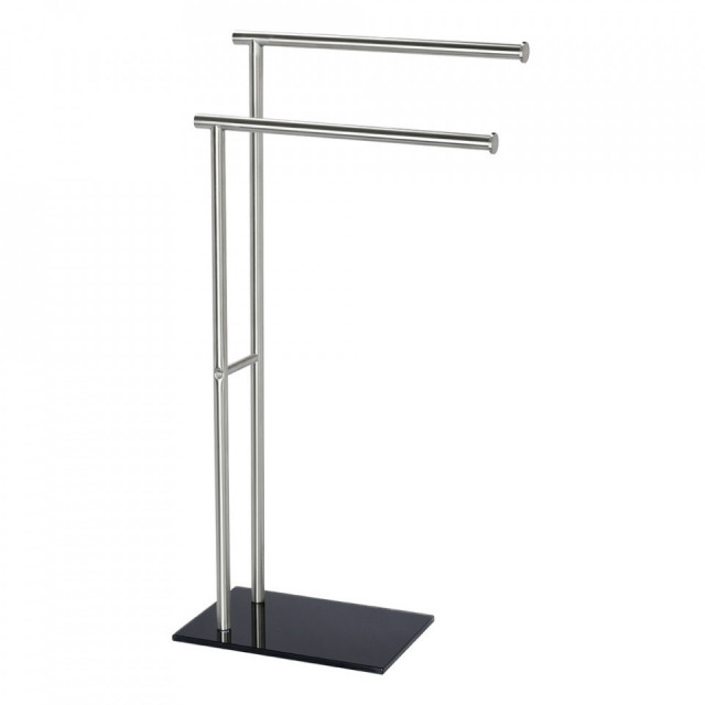 Suport prosoape argintiu/negru din metal 41 cm Lima Wenko
